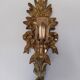 Paire d'appliques en bois doré sculpté, Italie
