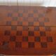 Secretary with mechanism - 4 secret drawers - lock - marquetry chessboard - 1950
