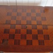 Secretary with mechanism - 4 secret drawers - lock - marquetry chessboard - 1950