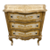 Commode Arbalète 3 tiroirs bois doré style Renaissance Italienne