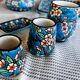 Complete set of Longwy earthenware.