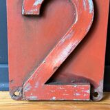 Vintage 1970's 2nd class railroad car plate