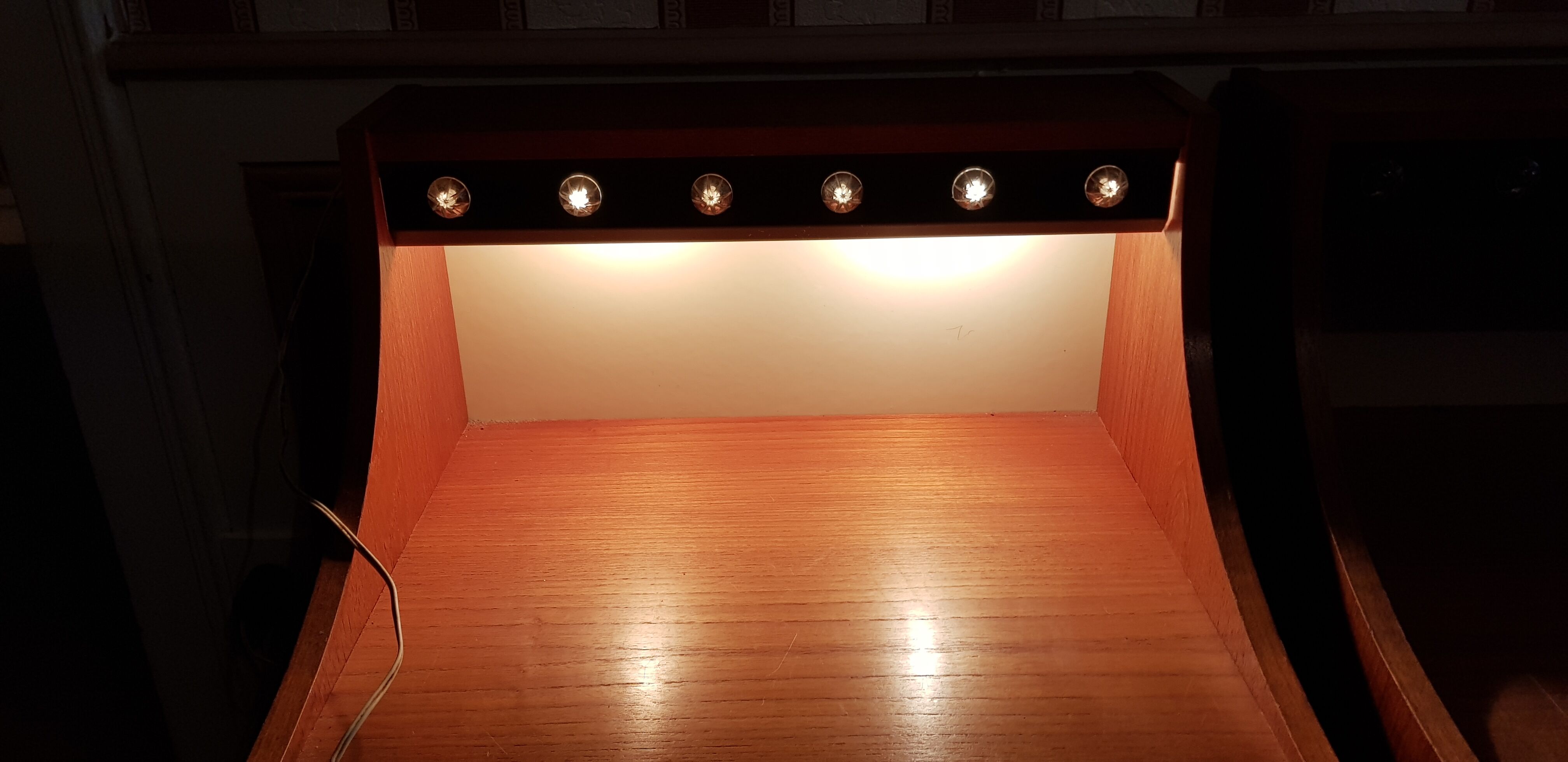 Pair of bright vintage bedside