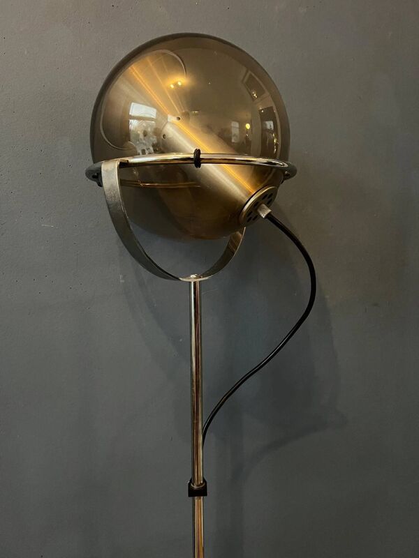 Lampadaire globe oculaire vintage Raak 'Globe' par Frank Ligtelijn