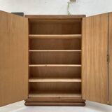 Storage unit in solid oak and veneer, circa 1960.