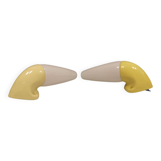 Ceramic bathroom and wall lights designed by Sigvard Bernadotte for IFÖ Sweden in the 1960s-1970s.