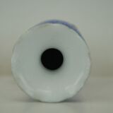 Piriform vase with a flared metal collar enamelled with a polychrome decoration, marked "Amini Iran" on the reverse.