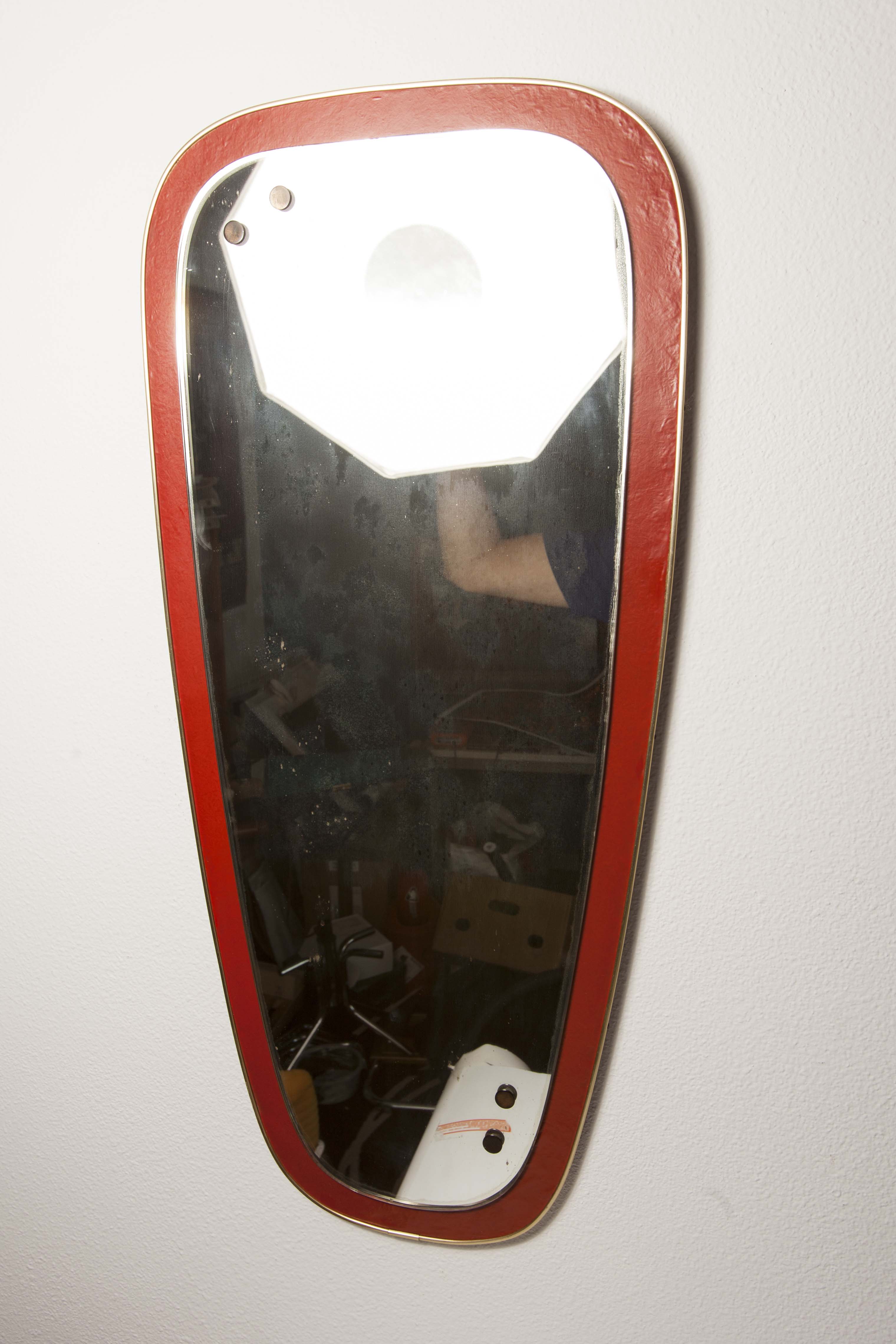 Mirror symmetrical 60's Red 82x37cm