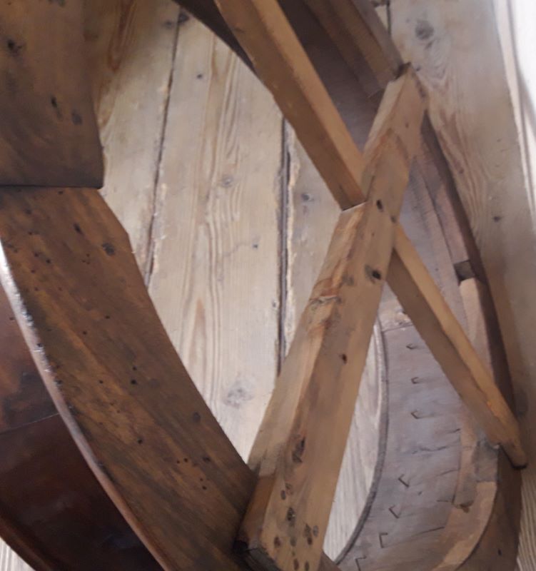 Bed sky, canopy in solid walnut XIX°