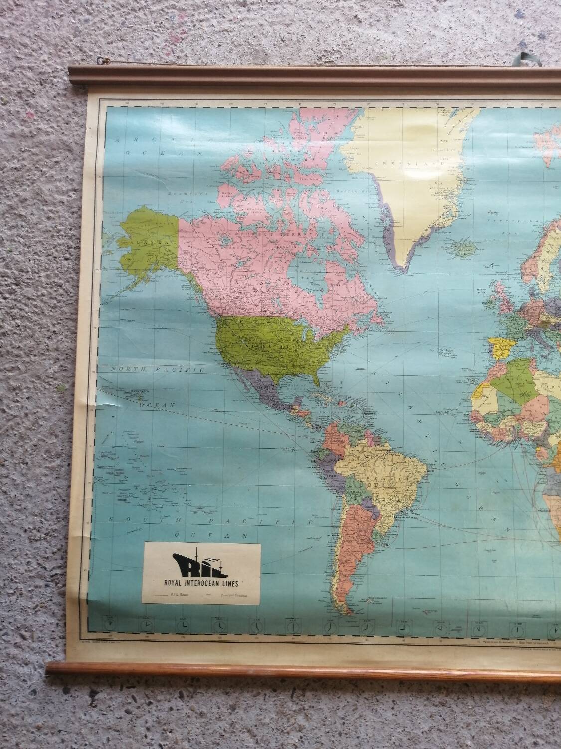 Old world map Royal Interocean Lines