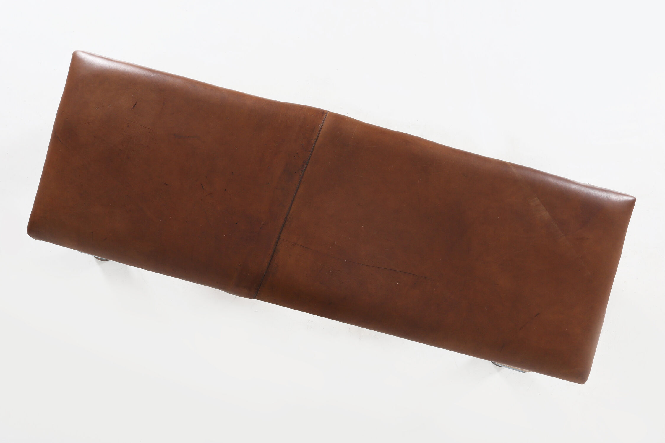 Industrial leather bench