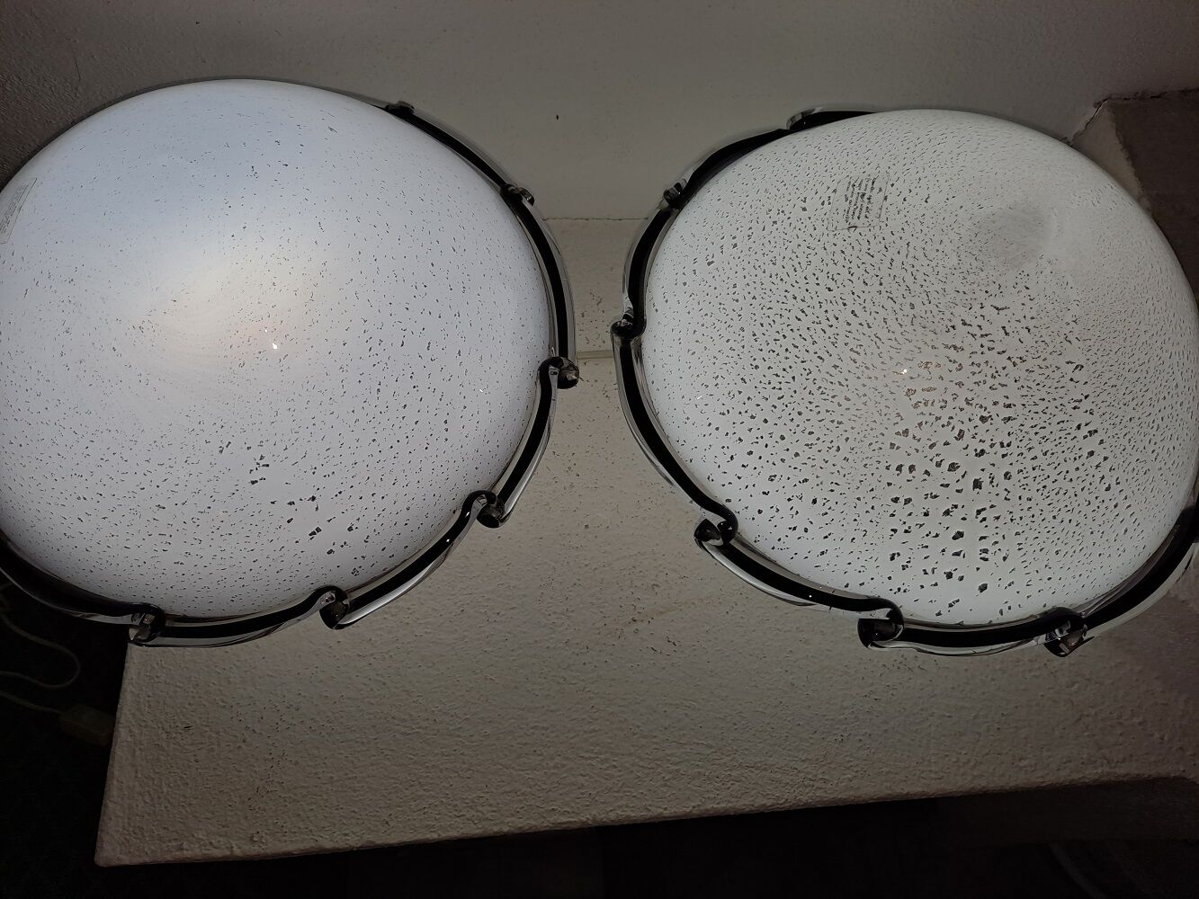 Paire  lampes de tables murano champignons