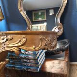 Console with mirror