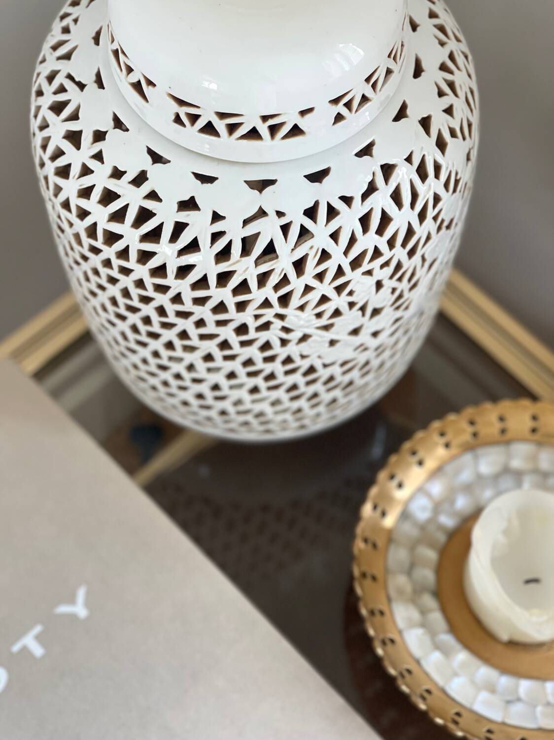 Porcelain lamp base 1950