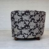 1960s, Danish 2-seater "Banan" sofa, black-white fabric, beech wood.