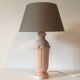 Pink ceramic lamp patinated way