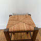Tabouret en bois paillé