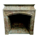Louis XIV-style fireplace has 19th century veined pink marble hood