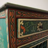 Hand painted wooden bedside table