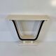 Italian Art Deco Parchment, Brass, Black Console, In the style of Borsani,