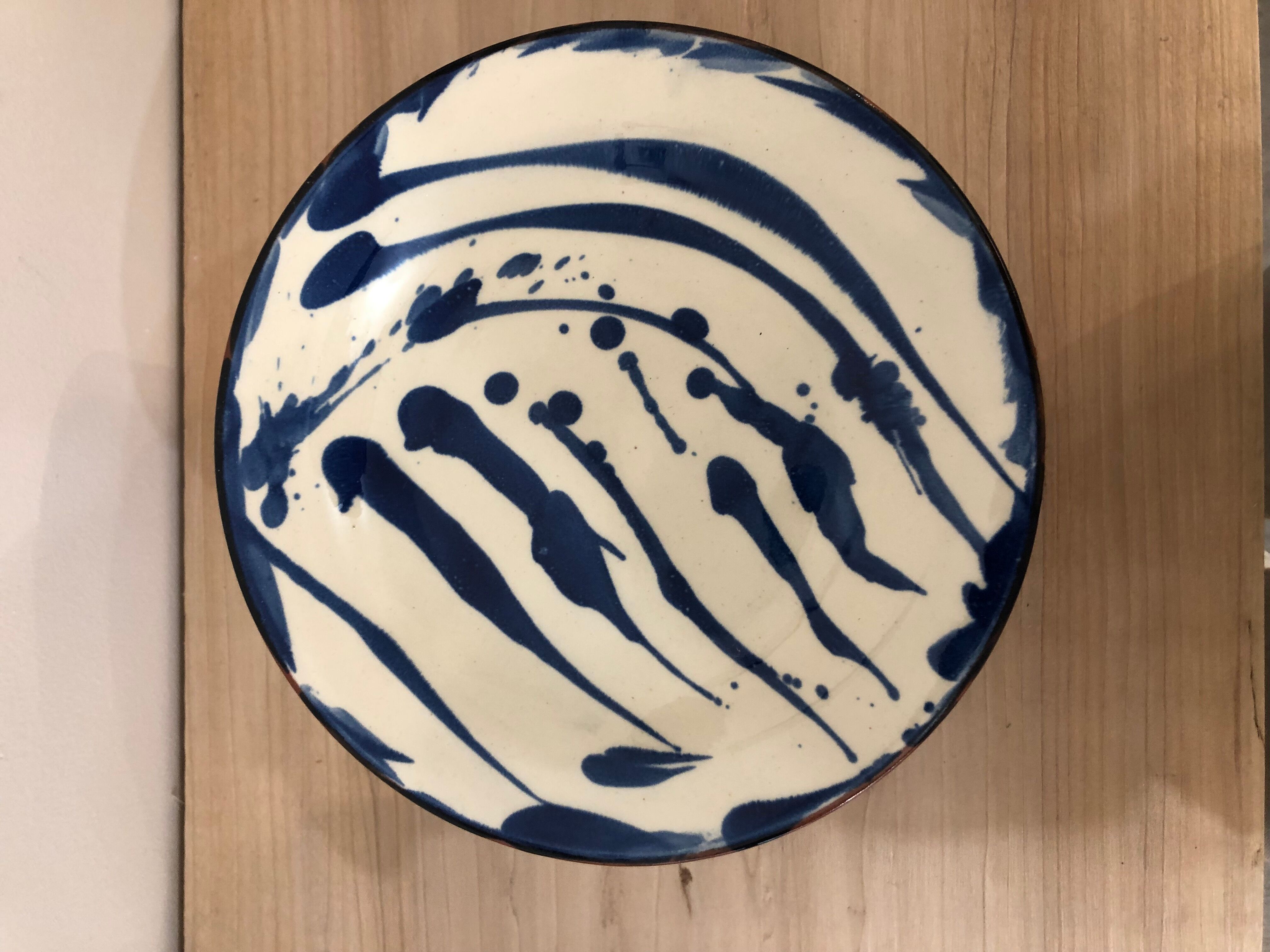 Assiette bleu style vaisselle Espagnole