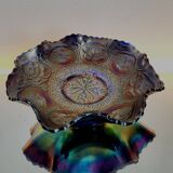 Prachtige schaal in iriserend glas met decor van dragon en lotus fenton