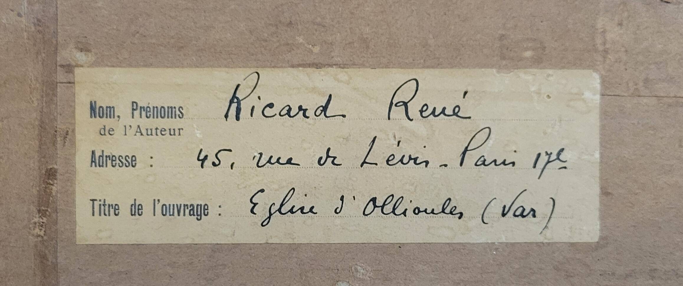 René Ricard: Figurative watercolor depicting an architectural view