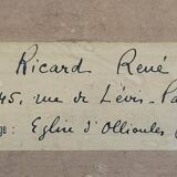 René Ricard: Figurative watercolor depicting an architectural view