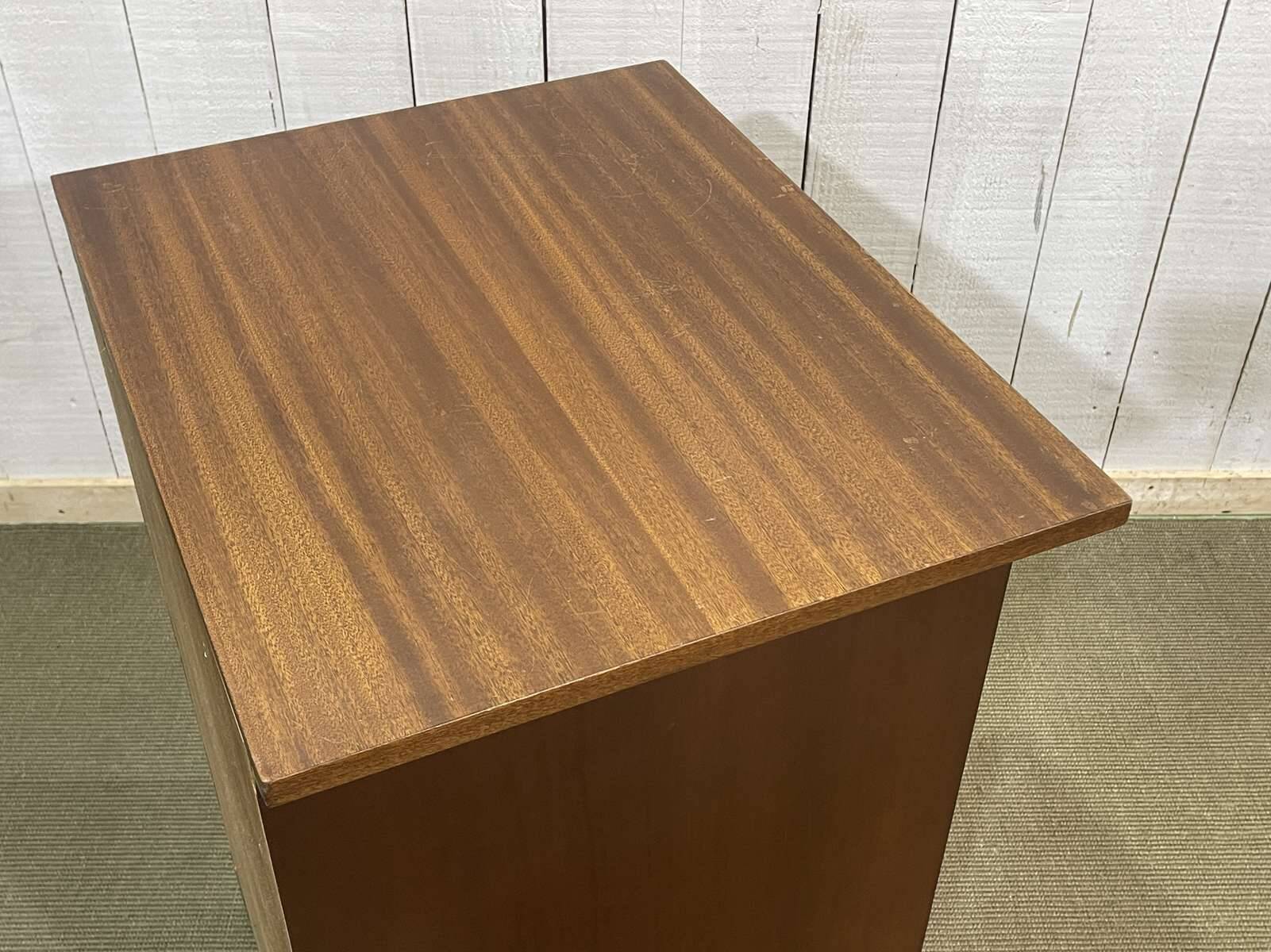 English mahogany chest of drawers from the 1950s.