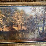 Dozinel _ The pond of drowned children - oil on molded canvas