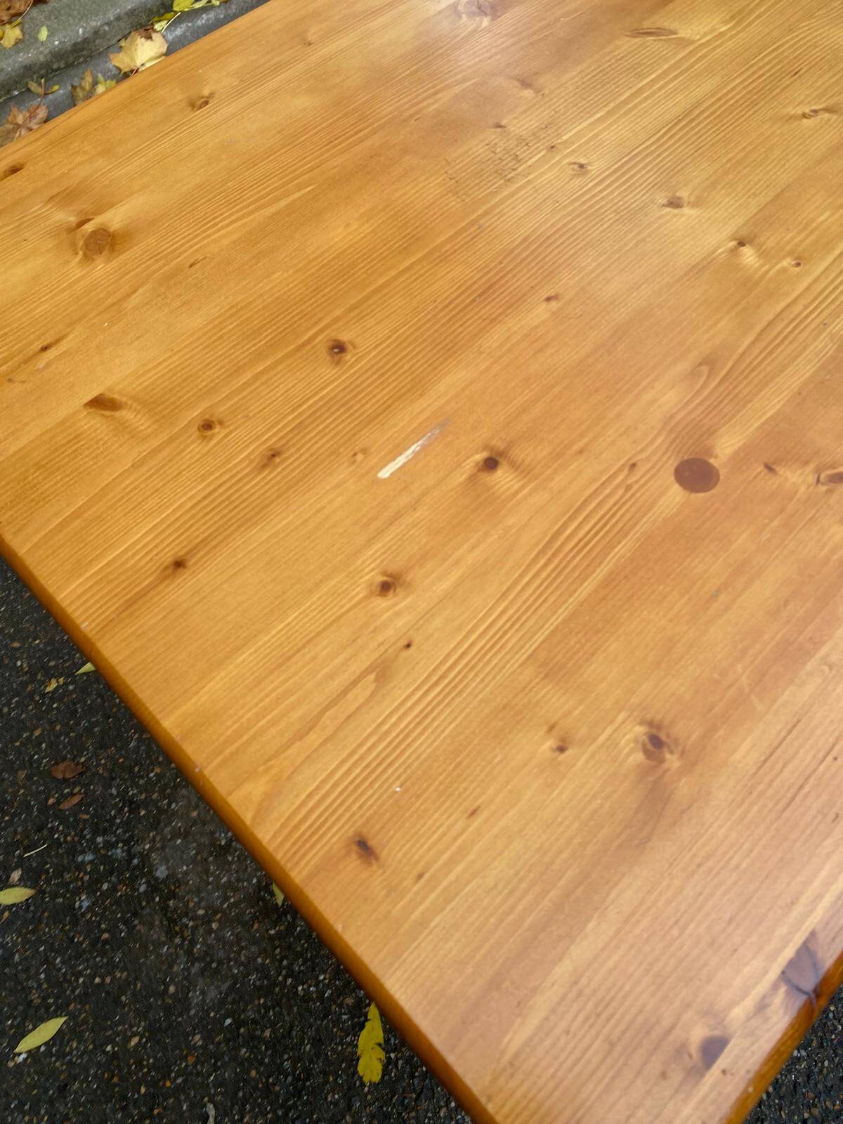 Scandinavian solid wood desk with drawer, 132cm