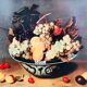 Painting: Oil on panel - still life with fruit