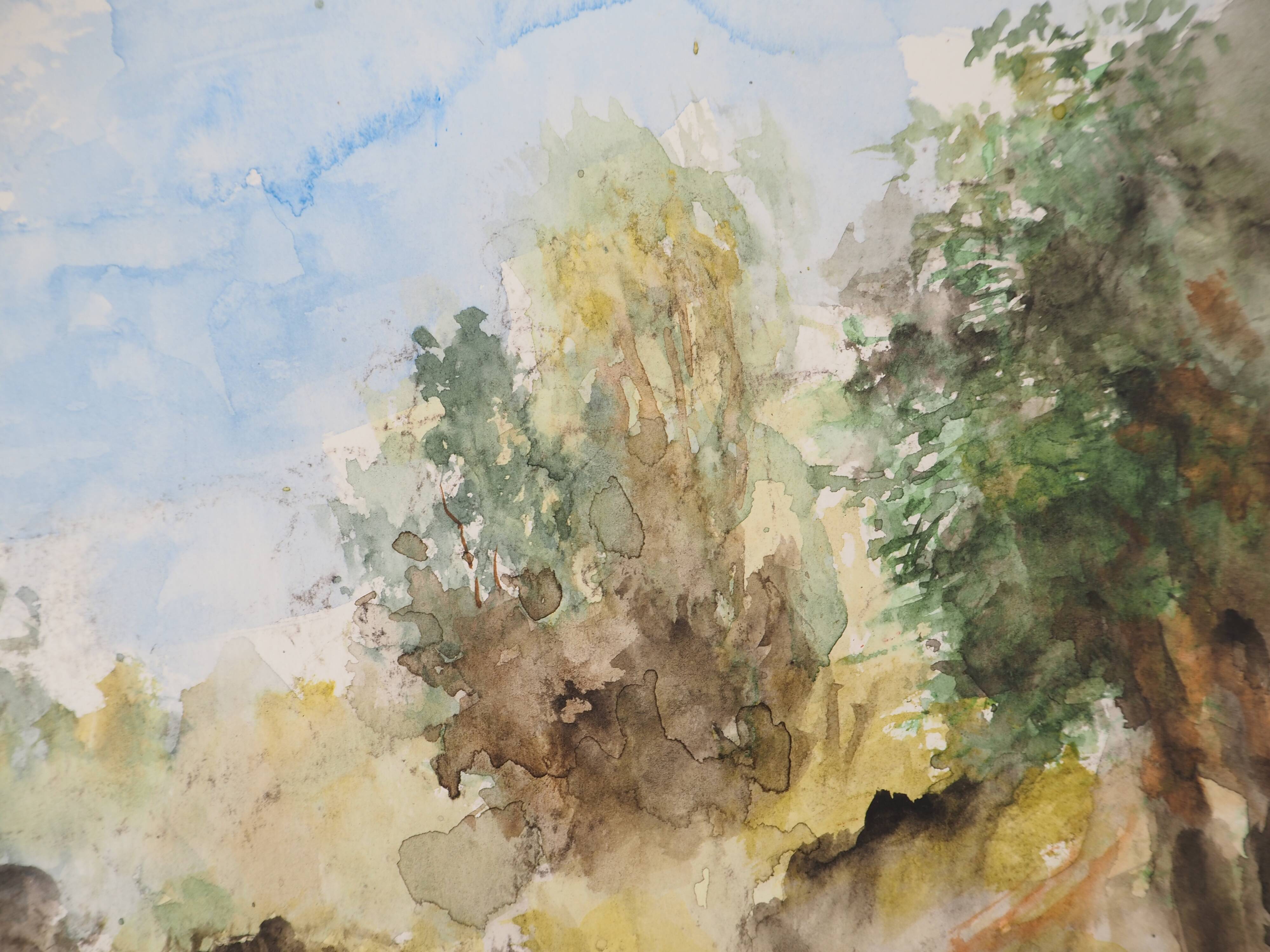 Gilbert Pastor: Spring Forest, original signed watercolor