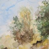 Gilbert Pastor: Spring Forest, original signed watercolor
