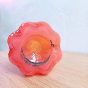 Vase vintage en verre soufflé à la main Amberina – Style moderne du milieu du siècle