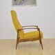 Fauteuil avec repose-pieds pliant, années 1960