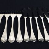 5 fourchettes et 6 couteaux à poisson en argent, Hénin Et Cie