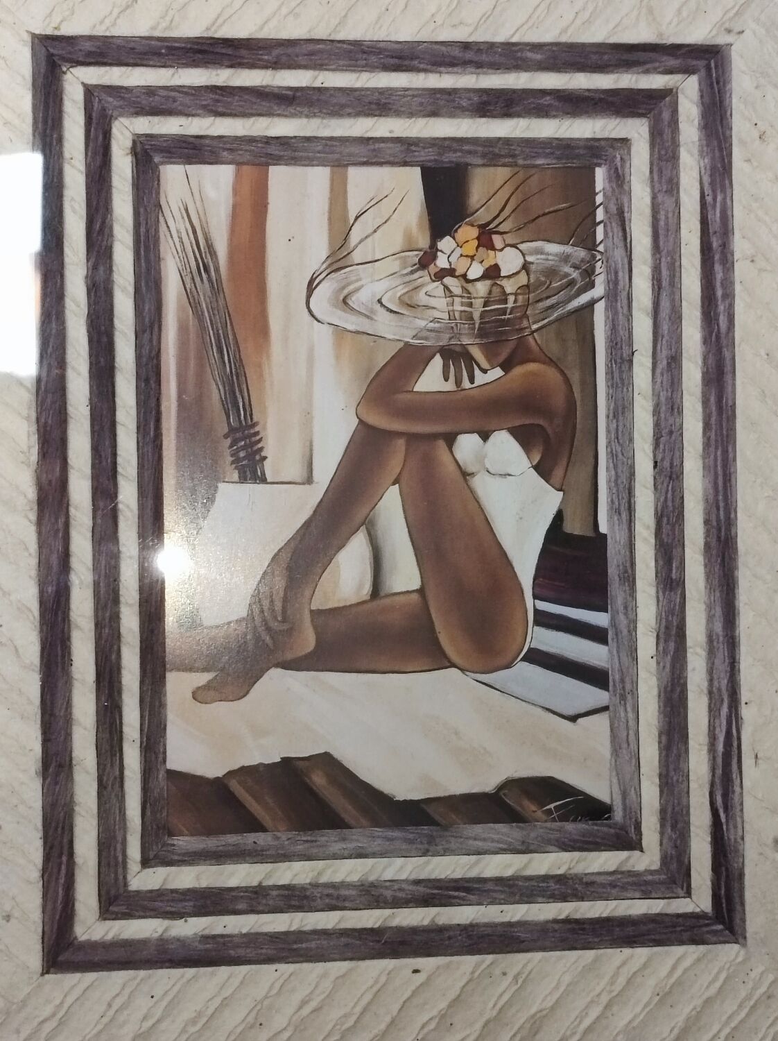 Painting woman with hat