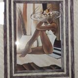 Tableau femme au chapeau