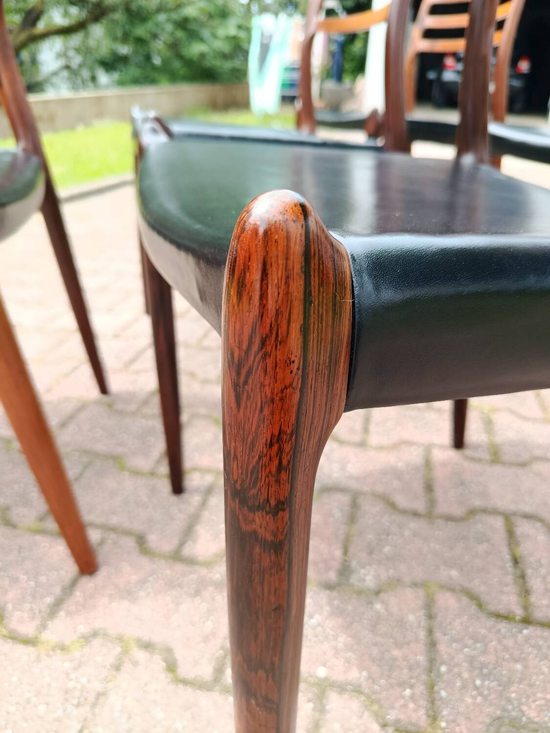 6 chaises Niels Otto Moller no78 en palissandre et cuir