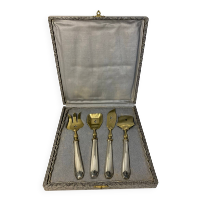 Arts de la table, service à confiserie métal doré art déco vers 1930