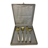 Tableware, gilded metal confectionery service Art Deco circa 1930.