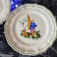 Set of 3 decorative earthenware plates stamped "Gien"