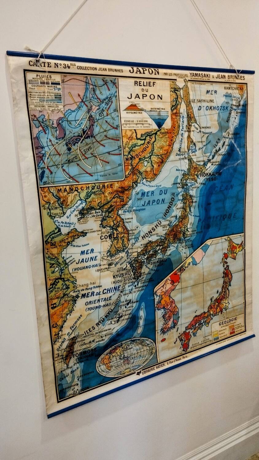 Carte scolaire no 34 japon Yamasaki et jean brunhes