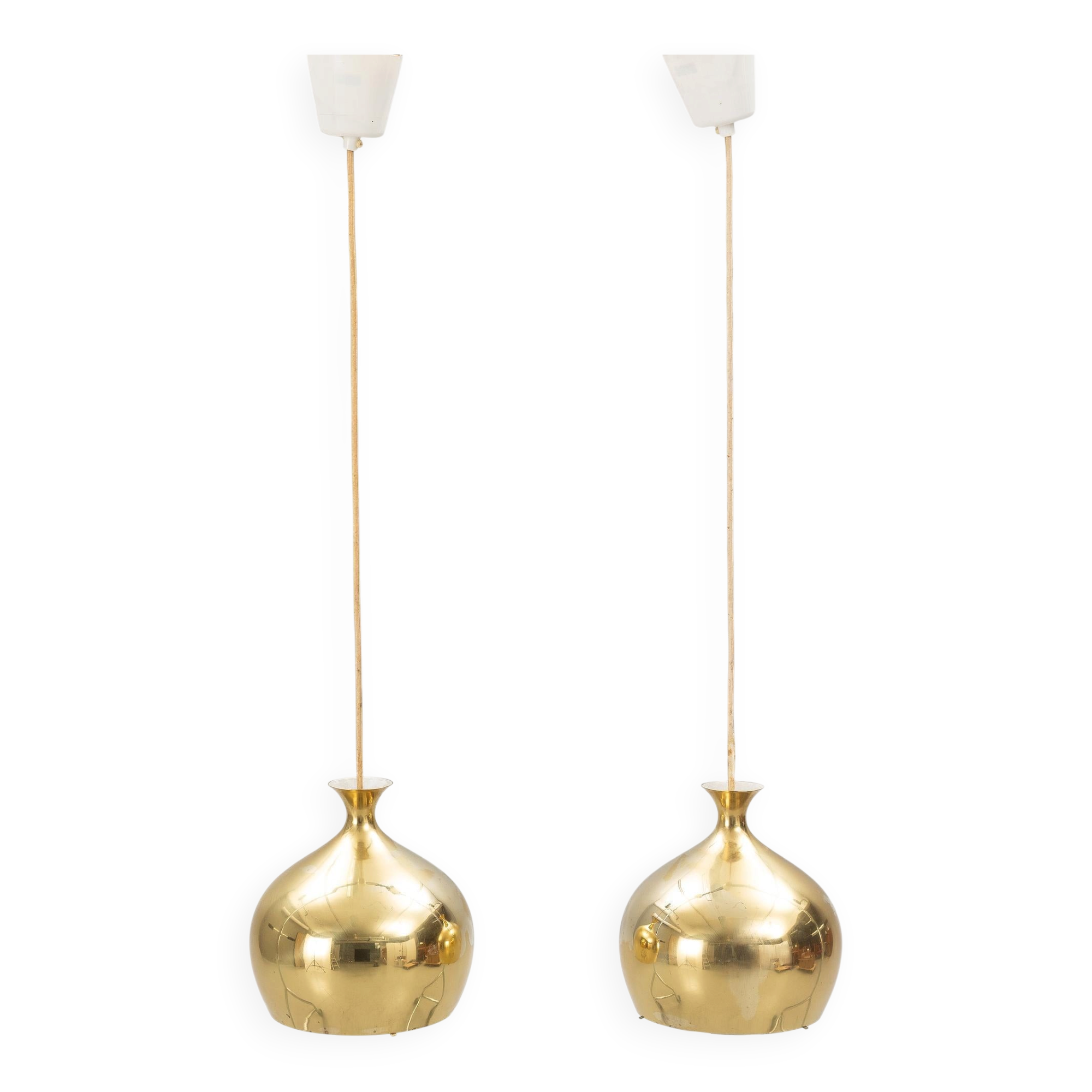Helge Zimdal two ceiling lamps "Löken" Sweden 1970s