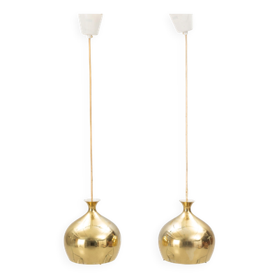 Helge Zimdal deux lampes de plafond ''Löken'' Suède  1970's