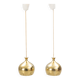 Helge Zimdal two ceiling lamps "Löken" Sweden 1970s