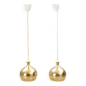 Helge Zimdal two ceiling lamps "Löken" Sweden 1970s