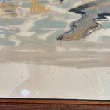 Yves Brayer Lithograph Herd of Horses in Camargue