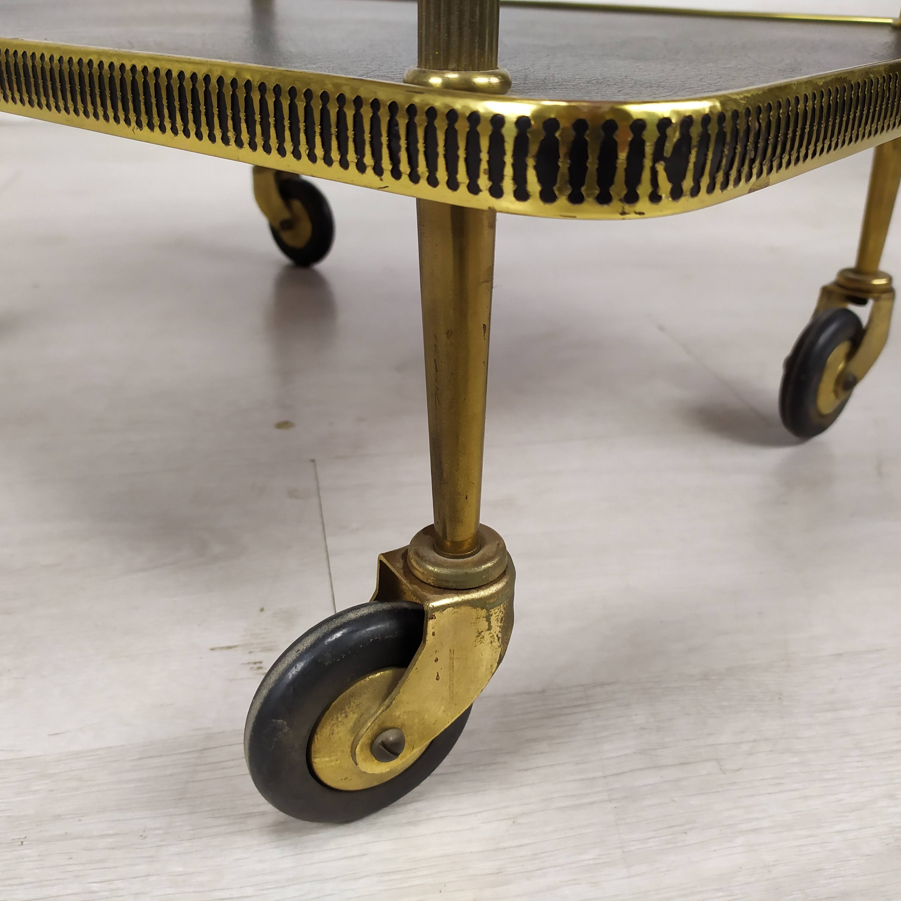 Vintage brass bar service